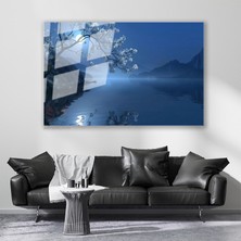 Artarilion Cam Yatay Duvar Tablosu Cam Gece Doga Manzarasi Ev Ofis Salon Modern Duvar Tablosu