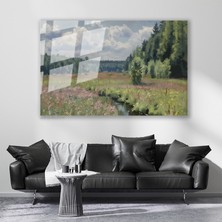 Artarilion Cam Yatay Duvar Tablosu Cam Vintage Doga Manzarasi4 Ev Ofis Salon Modern Duvar Tablosu