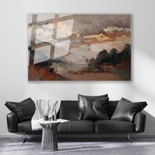 Artarilion Cam Yatay Duvar Tablosu Cam Soyut Manzara5 Ev Ofis Salon Modern Duvar Tablosu