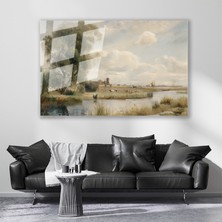 Artarilion Cam Yatay Duvar Tablosu Cam Vintage Kirsal Manzarasi6 Ev Ofis Salon Modern Duvar Tablosu