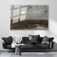 Artarilion Cam Yatay Duvar Tablosu Cam Vintage Gokyuzu Ev Ofis Salon Modern Duvar Tablosu