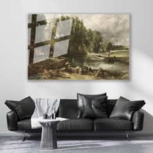 Artarilion Cam Yatay Duvar Tablosu Cam Vintage Kirsal M Anzarasi4 Ev Ofis Salon Modern Duvar Tablosu
