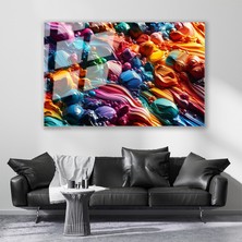 Artarilion Cam Yatay Duvar Tablosu Cam Soyut Renk Sanati6 Ev Ofis Salon Modern Duvar Tablosu