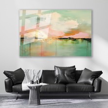 Artarilion Cam Yatay Duvar Tablosu Cam Soyut Gun Batimi Ev Ofis Salon Modern Duvar Tablosu