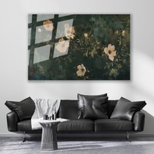 Artarilion Cam Yatay Duvar Tablosu Cam Cicek BAHCESI55 Ev Ofis Salon Modern Duvar Tablosu