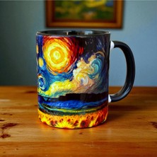 Van Gogh Yıldızlı Gece Kaliteli Porselen Kupa Bardak-Hediyelik Çay Kahve Kupası