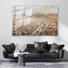 Artarilion Cam Yatay Duvar Tablosu Cam Vintage Kir Manzarasi Ev Ofis Salon Modern Duvar Tablosu