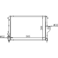 Oris Radyatör Brazing Dacıa Duster 10 Logan 05 1.5 Dci Mek.şanz. / Ac 585X408X26