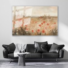 Artarilion Cam Yatay Duvar Tablosu Cam Cicek BAHCESI77 Ev Ofis Salon Modern Duvar Tablosu