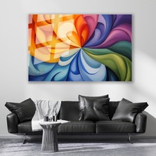 Artarilion Cam Yatay Duvar Tablosu Cam Soyut Sanat4 Ev Ofis Salon Modern Duvar Tablosu