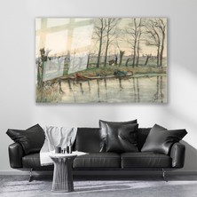 Artarilion Cam Yatay Duvar Tablosu Cam Vintage Manzara Ev Ofis Salon Modern Duvar Tablosu