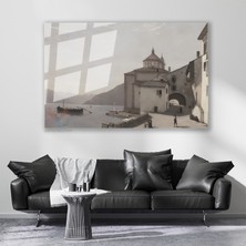 Artarilion Cam Yatay Duvar Tablosu Cam Vintage Sehir Manzarasi Ev Ofis Salon Modern Duvar Tablosu