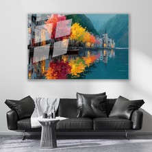 Artarilion Cam Yatay Duvar Tablosu Cam Doganin Renkleri3 Ev Ofis Salon Modern Duvar Tablosu