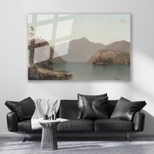 Artarilion Cam Yatay Duvar Tablosu Cam Vintage Dag Gol Manzarasi Ev Ofis Salon Modern Duvar Tablosu