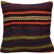 Kilim Antik El Dokuma Kilim Kırlent Yastık Kılıfı 0232 - Yeni - Çok Renkli