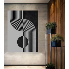 Teona Ahşap Monokrom Geometrik Desen Dekoratif Ahşap Mdf Ev/işyeri Duvar Tablo Dikdörtgen Ev/işyeri Duvar Tablo