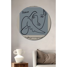 Teona Ahşap Picasso Dekoratif Ahşap Mdf Ev/işyeri Duvar Tablo Yuvarlak Ev/işyeri Duvar Tablo
