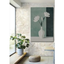 Teona Ahşap Zarif Beyaz Çiçekler Dekoratif Ahşap Mdf Ev/işyeri Duvar Tablo Dikdörtgen Ev/işyeri Duvar Tablo