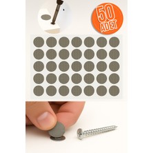 Trend Kulp Yapışkanlı Yapıştırma Vida Tapası Tıpası Koton Latte Vida Kapatıcı Kapağı (50 Adet)