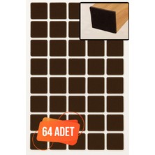 Trend Kulp Yapışkanlı Mobilya Masa Sandalye Parke Zemin Ayak Koruyucu Kaydırmaz Keçesi 25 mm (64 Adet)