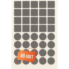 Trend Kulp Yapışkanlı Sessiz Mobilya Masa Sandalye Parke Zemin Ayak Koruyucu Keçe Seti 28-30 mm (49'lu Paket)
