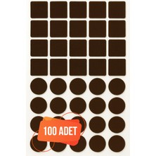 Trend Kulp Yapışkanlı Sessiz Mobilya Masa Sandalye Parke Zemin Ayak Koruyucu Keçe Seti 20 mm (100'LÜ Paket)