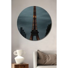 Teona Ahşap Eyfel Kulesi Ahşap Mdf Dekoratif Ev/işyeri Duvar Tablo Yuvarlak Ev/işyeri Duvar Tablo