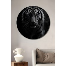 Teona Ahşap Güçlü Kaplan Ahşap Mdf Dekoratif Ev/işyeri Duvar Tablo Yuvarlak Ev/işyeri Duvar Tablo