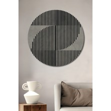 Teona Ahşap Optik Illüzyon Dekoratif Ahşap Mdf Yuvarlak Ev,iş Yeri Duvar Tablo