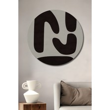 Teona Ahşap Soyut Sanat Dekoratif Ahşap Mdf Ev/işyeri Duvar Tablo Yuvarlak Ev/işyeri Duvar Tablo