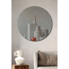 Teona Ahşap Seramik Vazo Elma Modern Ahşap Mdf Dekoratif Ev/işyeri Duvar Tablo Yuvarlak Ev/işyeri Duvar Tablo