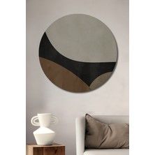 Teona Ahşap Soyut Minimalist Dekoratif Ahşap Mdf Ev/işyeri Duvar Tablo Yuvarlak Ev/işyeri Duvar Tablo