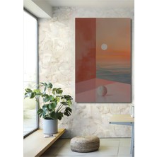 Teona Ahşap Gün Batımında Soyut Deniz Manzarası Dekoratif Ahşap Mdf Tablo Dikdörtgen Tablo