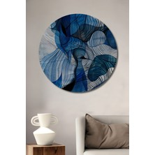 Teona Ahşap Dalgalı Hatlar Soyut Sanat Ahşap Mdf Dekoratif Ev/işyeri Duvar Tablo Yuvarlak Ev/işyeri Duvar Tablo