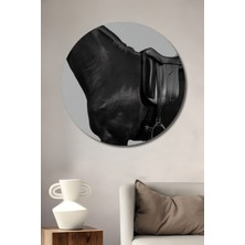 Teona Ahşap Dekoratif Ahşap Yuvarlak Tablo Siyah Atın Zarafeti