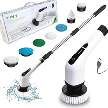 Yeni Nesil 7 Temizleme Başlıklı Dijital - Banyo-Mutfak-Araç Temizlik Fırçası Seti (5193)