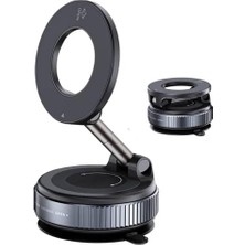 Storemax Manyetik Araç Telefon Tutucu Vakumlu Katlanır Ayna-Cam-Araba Manyetik Araç Tutucu (Siyah)