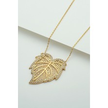 Famira 925 Ayar Gümüş Çınar Yaprağı Kolye
