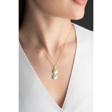 Famira 925 Ayar Gümüş Çift Patili Kolye