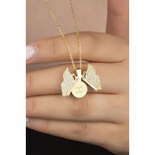 Famira 925 Ayar Gümüş Gold Açılabilen Isimli Kelebek Kolye