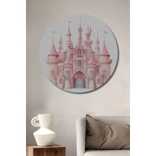 Teona Ahşap Dekoratif Ahşap Yuvarlak Tablo Pembe Şato