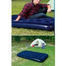Tek Kişilik Yumuşak Şişme Yatak-Kolay Hazırlanır Misafir Yatağı Kamp Yatağı (191 cm x 73 Cm)
