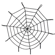 Halloween Cadılar Bayramı Örümcek Ağ Dekor Siyah 1.5 Metre