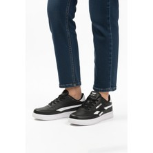 Walkway Siyah Beyaz Bağcıklı Erkek Spor Ayakkabı