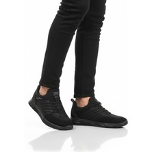 Walkway Siyah Lastik Bağcıklı Erkek Spor Ayakkabı