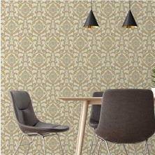 Adawall Adawall 6802 | Damask Desenli Duvar Kağıdı (6802-4 : Bej, Koyu)
