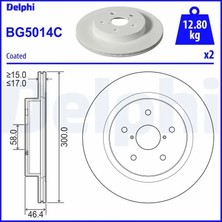 Delphi BG5014C Arka Fren Diski 26700AL010 (2 Adet Fiyatıdır)