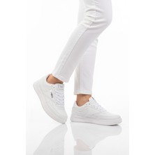 Walkway Beyaz Bağcıklı Unisex Spor Ayakkabı