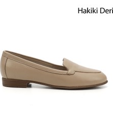 GÖNDERİ Kadın Nude  Hakiki Deri Babet