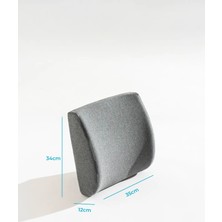 Ortopedik Sünger Bel Yastığı Ofis Araba Koltuk Yastığı Bel Destek Minderi 35X34X12 cm